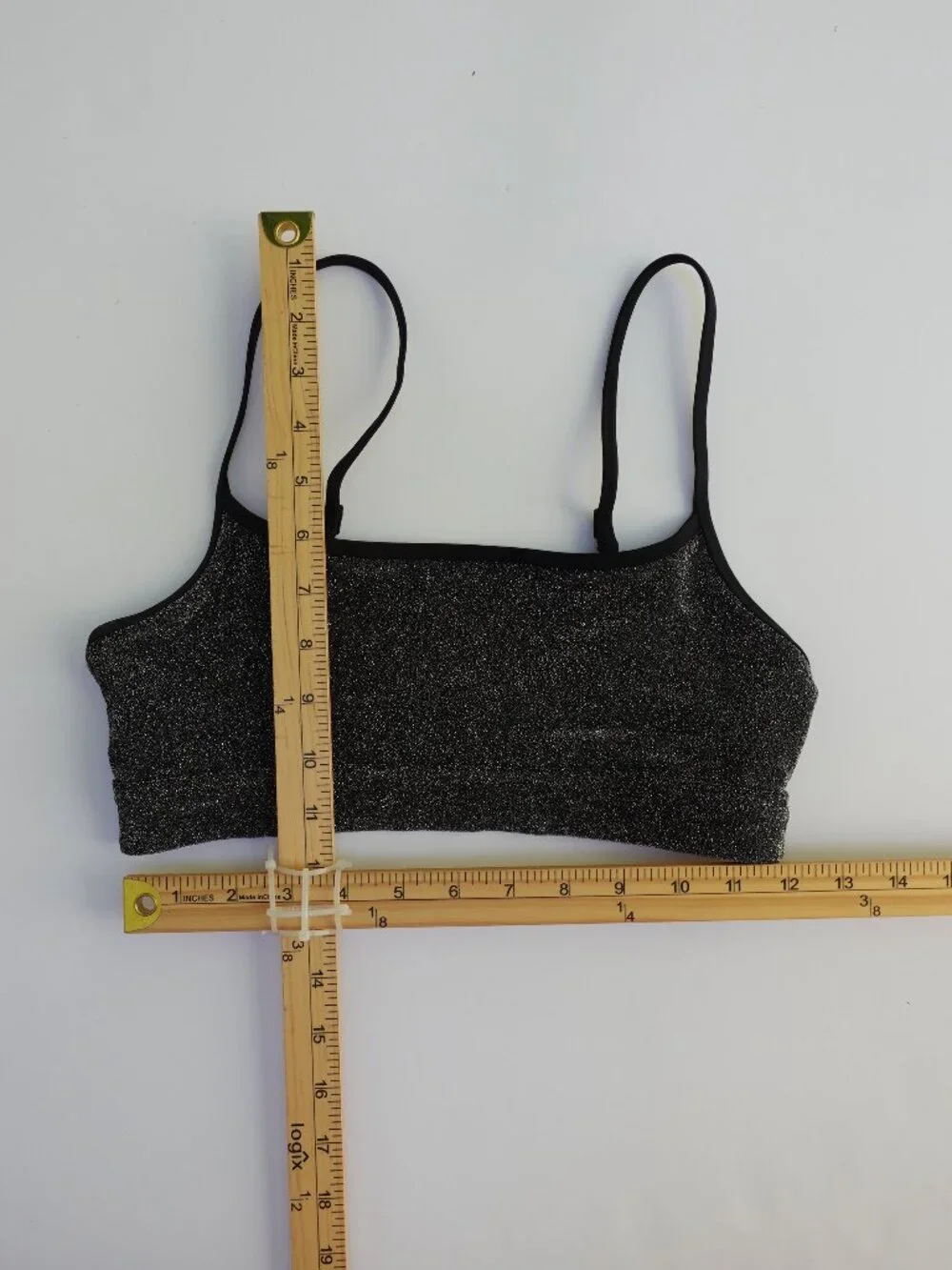 Women's Aerie Sparkle Straight Scoop Bikini Top beach swim summer wear NWT $39
